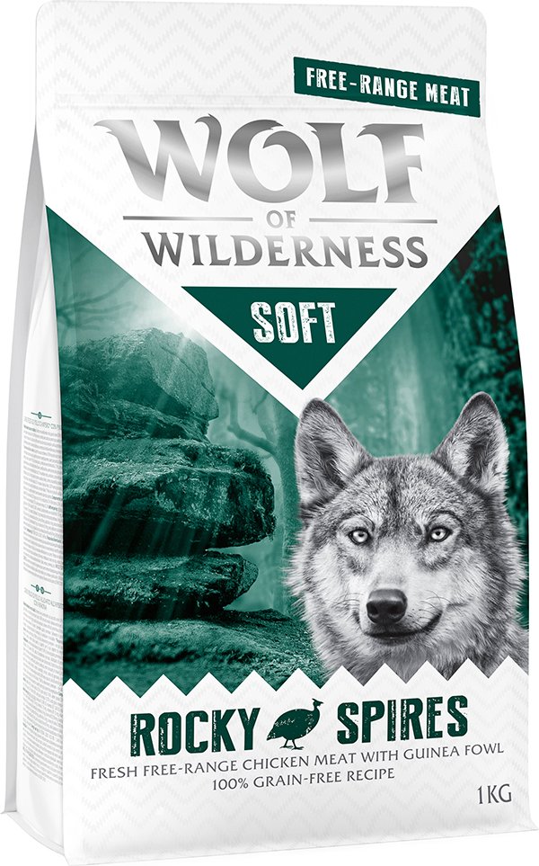 Wolf of Wilderness "Soft - Rocky Spires" Freiland-Huhn & Perlhuhn - getreidefrei - 1 kg