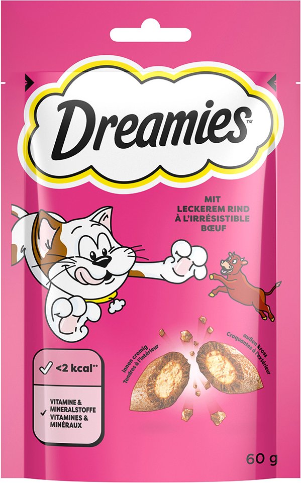 Sparpaket Dreamies 55 / 60 / 180 g - Rind (6 x 60 g)