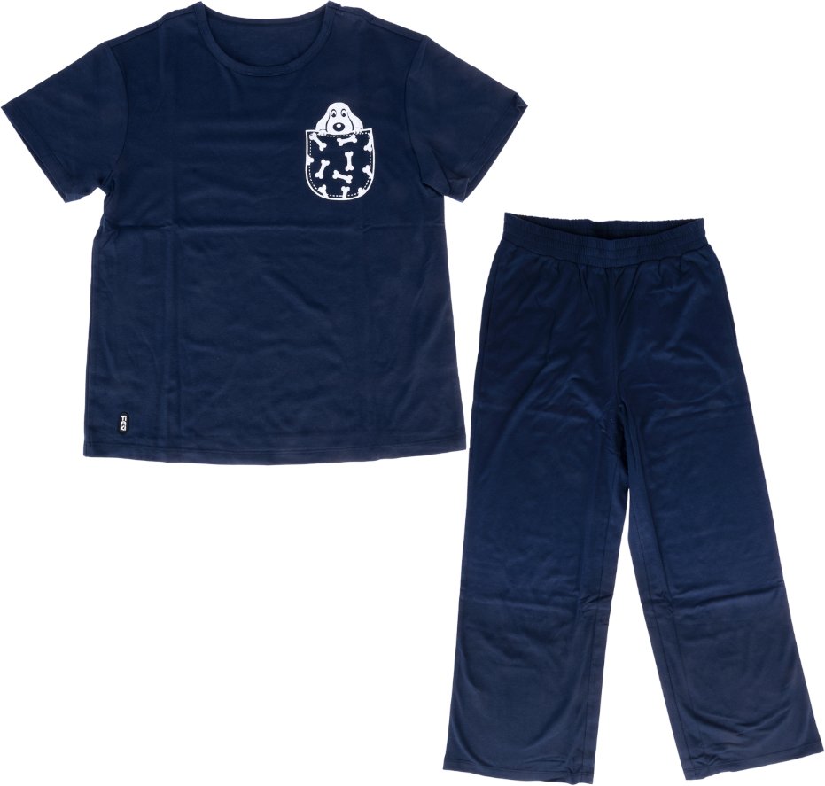 TIAKI Pet Parent Pyjama Pet Love - Größe M, dunkelblau