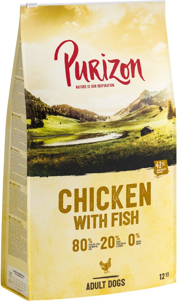 Purizon Huhn mit Fisch Adult - getreidefrei - Sparpaket: 2 x 12 kg