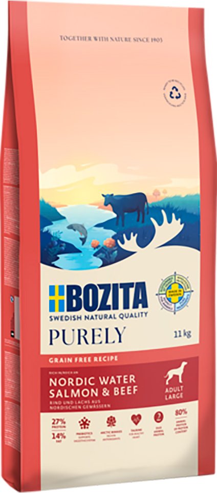 Bozita Dog Purely Adult Large Grain Free Lachs & Rind - 11 kg
