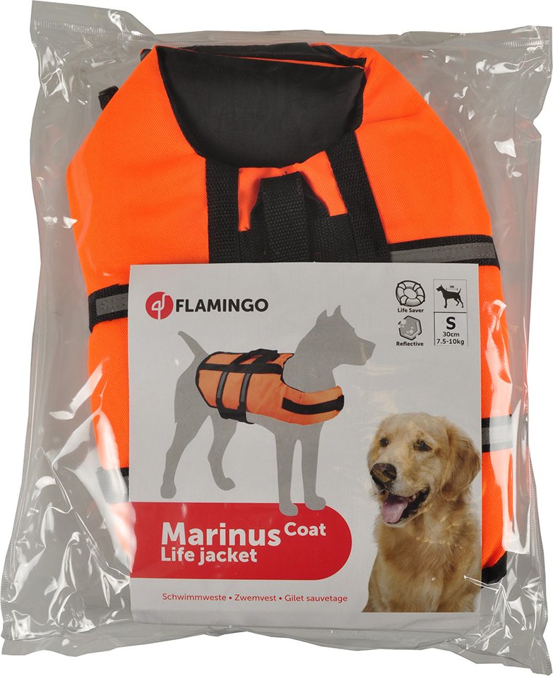 Flamingo Schwimmweste, orange - Größe S: ca. 30 cm Rückenlänge