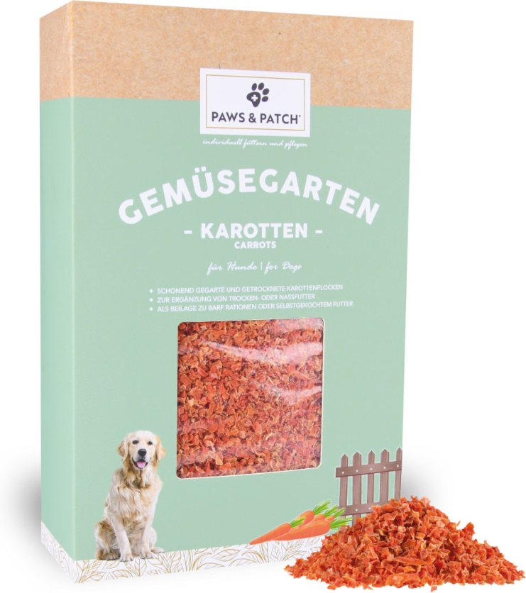 PAWS & PATCH Gemüsegarten Karottenflocken - 400 g