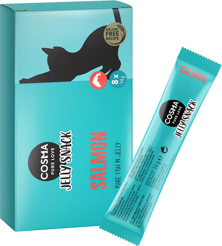 Sparpaket Cosma Jelly Snack 24 x 14 g - Lachs