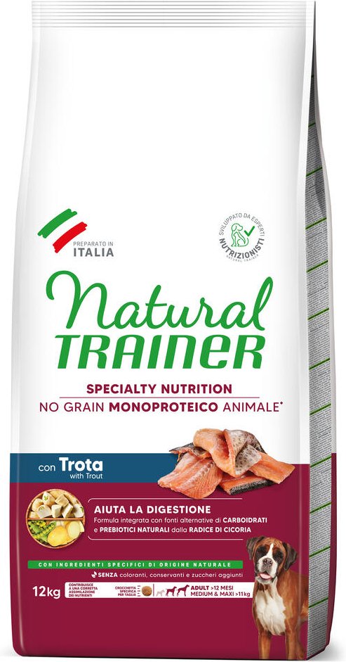 Natural Trainer No Grain Adult Medium & Maxi mit Forelle - 12 kg