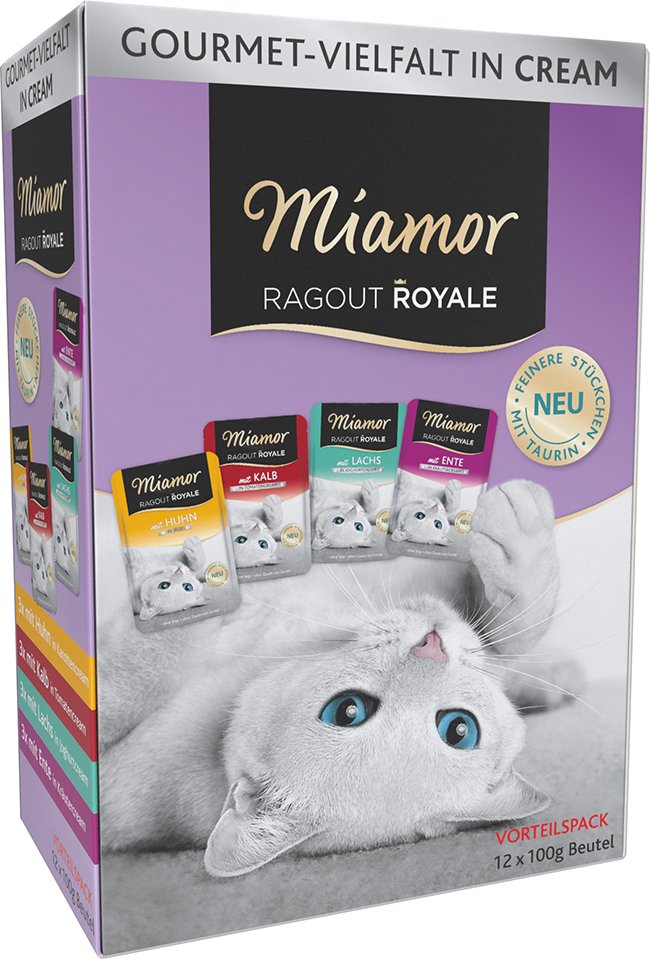 Miamor Ragout Royale - gemischtes Paket - 48 x 100 g Multi-Mix Cream (4 Sorten)