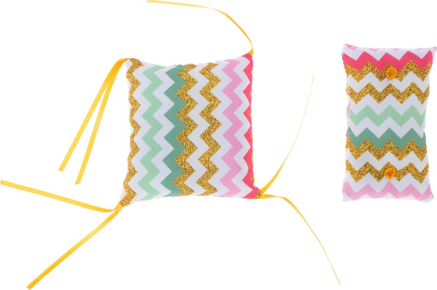 TIAKI Katzenminze-Kissen Zig Zag - 2er Set