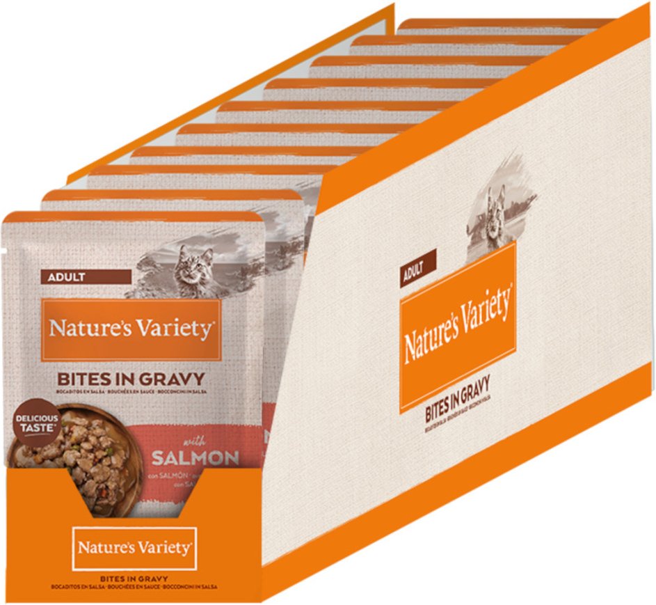 Nature's Variety Bites in Soße Adult 22 x 85 g - mit Lachs