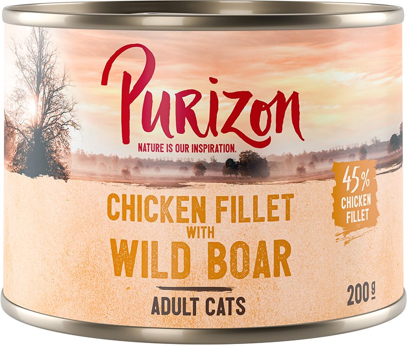 Purizon Original 12 x 200 g - getreidefrei - Adult: Hühnerfilet mit Wildschwein