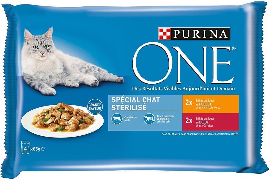 Sparpaket PURINA ONE 24 x 85 g - Sterilcat Huhn und Rind