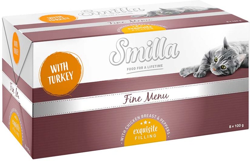 Smilla Schale Fine Menu 24 x 100 g - Erlesene Füllung Pute Hähnchenbrust Paprika
