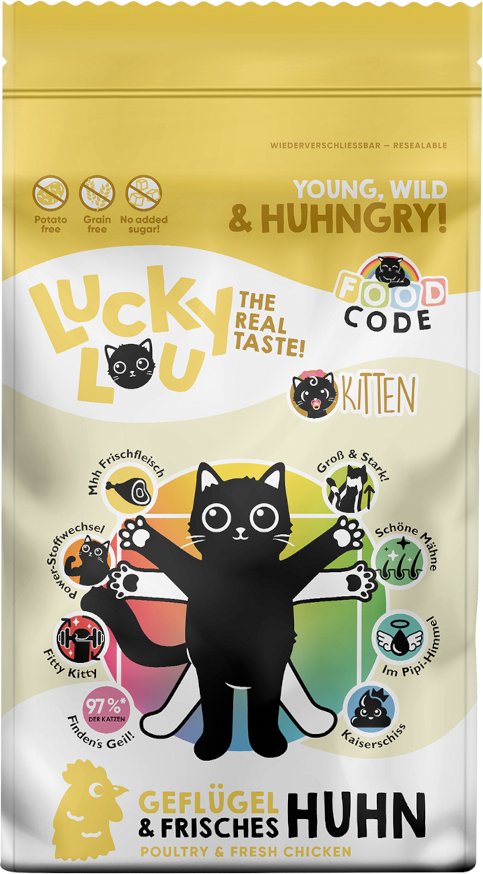 Lucky Lou Kitten Geflügel & Huhn - Sparpaket: 2 x 9 kg