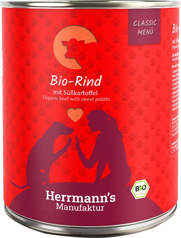 Sparpaket Herrmann's Classic Bio-Menü 12 x 800 g - Bio-Rind mit Bio-Süßkartoffeln