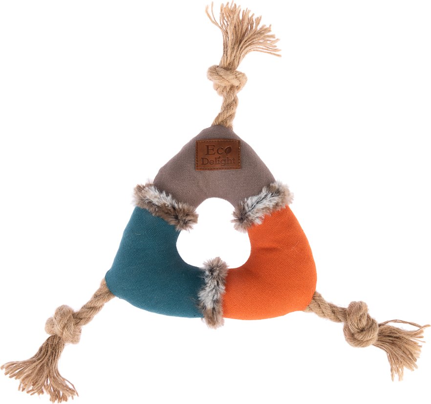 TIAKI Hundespielzeug Threeside Plüschseil - Ø 17 cm