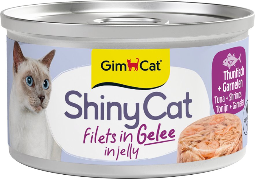 GimCat ShinyCat Jelly 6 x 70 g - Thunfisch & Garnelen