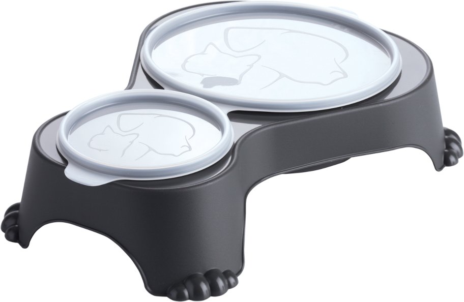 Rotho MyPet Duo Futternapf Sally - anthrazit: 1000 ml + 280 ml