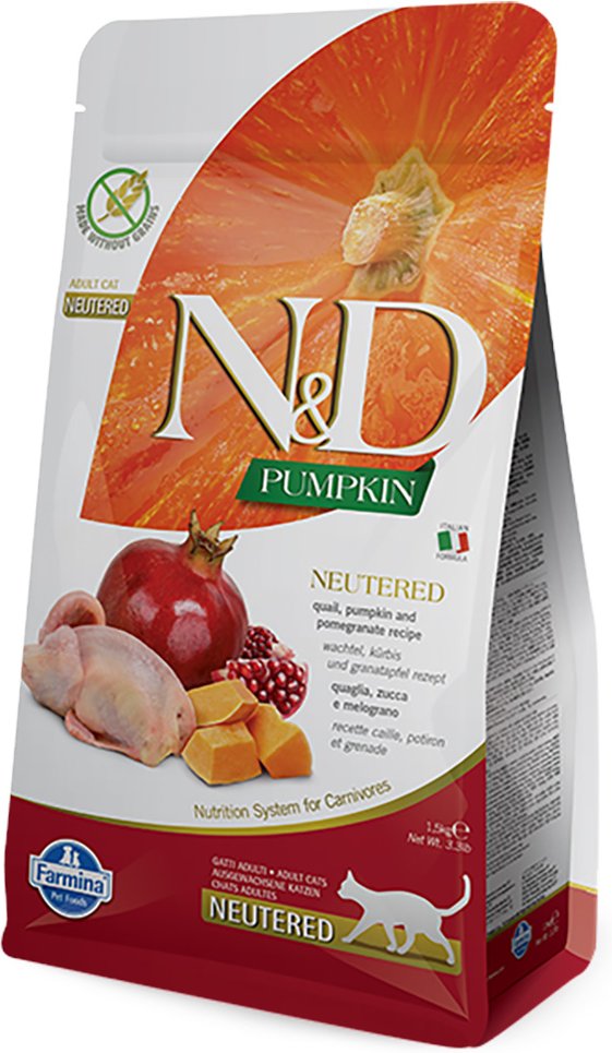 Farmina N&D Neutered Adult Kürbis, Wachtel & Granatapfel - 5 kg