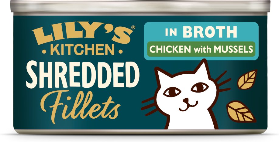 Lily's Kitchen Shredded Fillets für Katzen 24 x 70 g - Huhn & Muscheln