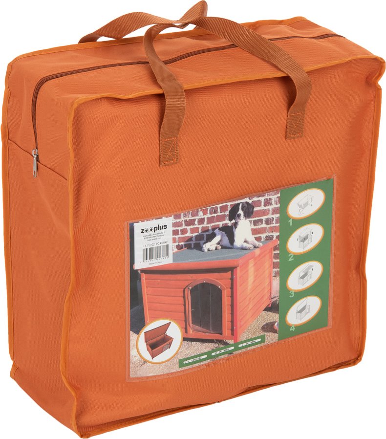 Hundehütte Woody Flachdach - Isolierung für Größe S-M: B 75 x T 48 x H 43 cm