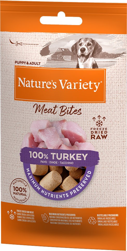 2 x Nature's Variety zum Sonderpreis! - Gefriergetrocknete Fleischhappen mit Truthahn 2 x (20 x 20 g)