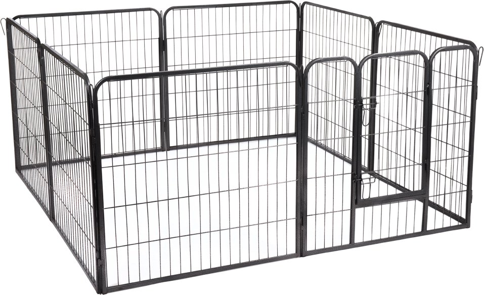 Welpenfreilaufgehege aus Metall - 8 Elemente à B 80 x H 80 cm