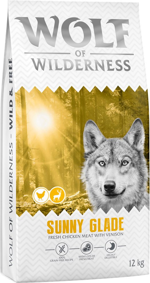 Wolf of Wilderness Adult "Sunny Glade" Hirsch - getreidefrei - 12 kg: neue Rezeptur