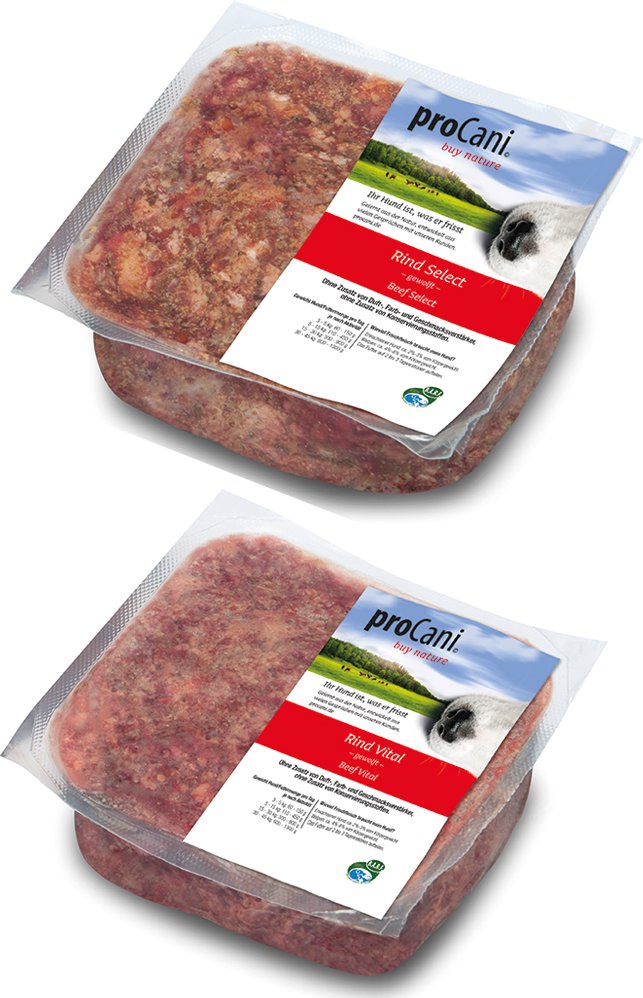 ProCani BARF-Paket pur Select & Vital Rind - 22 x 500 g