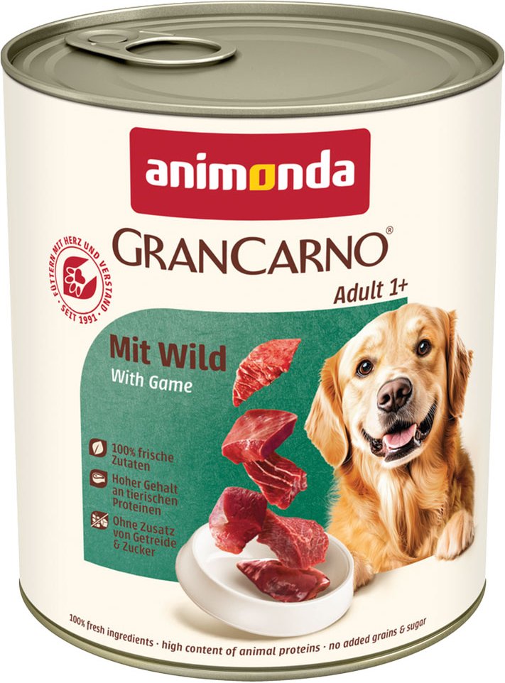 animonda GranCarno Original Adult 6 x 800 g - mit Wild