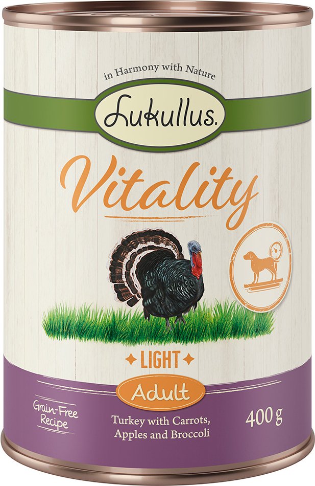 Lukullus Vitality Light: Truthahn (getreidefrei) - 6 x 400 g
