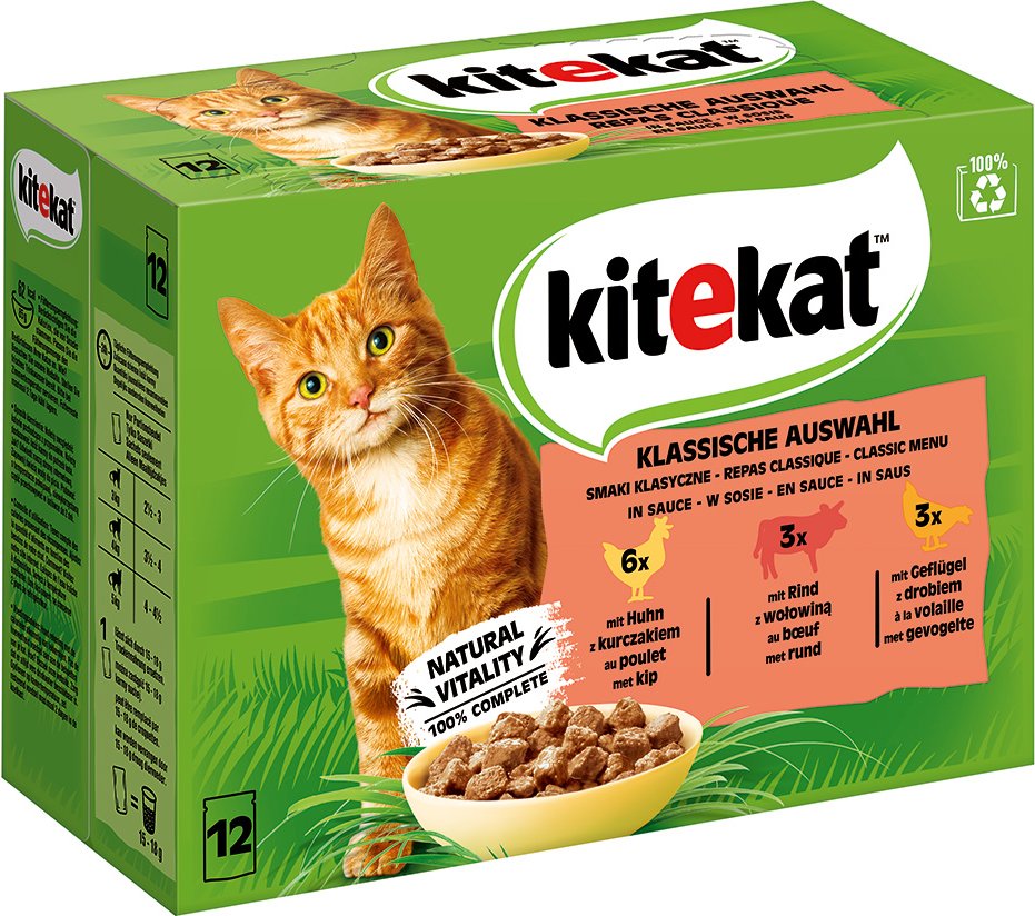 Kitekat Frischebeutel 48 x 85 g - Klassische Auswahl in Sauce