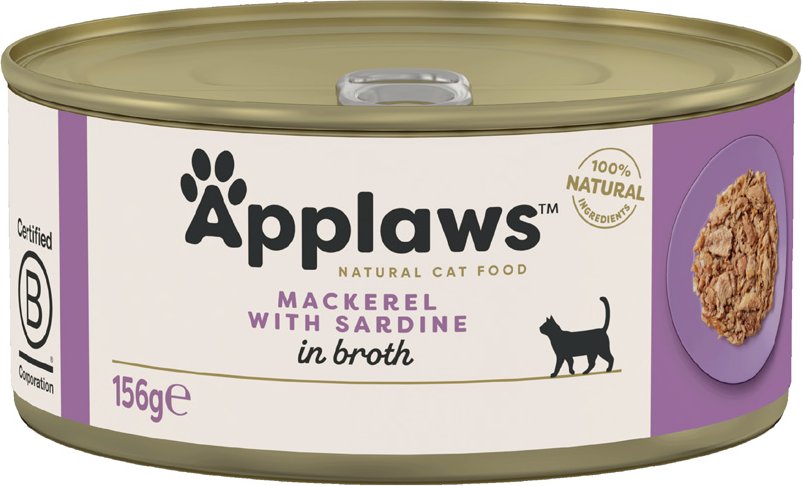 Sparpaket Applaws in Brühe 24 x 156 g - Makrele & Sardinen