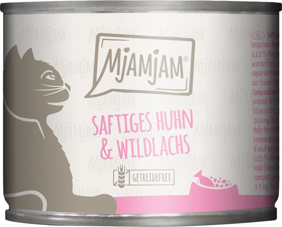 MjAMjAM 6 x 200 g - saftiges Huhn und Wildlachs