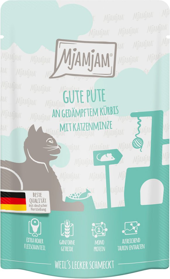 MjAMjAM Quetschie 12 x 125 g - gute Pute an gedämpftem Kürbis