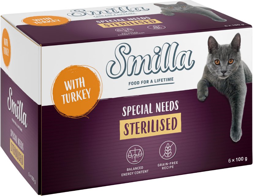 Smilla Schale Sterilised 6 x 100 g - Pute Pur