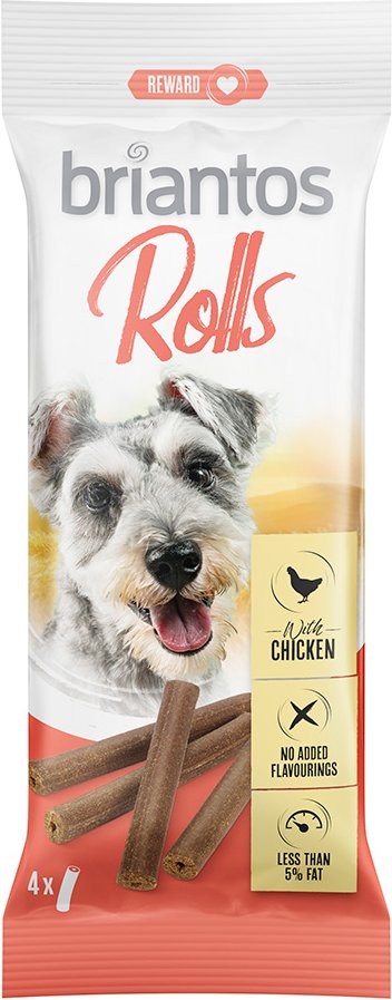 Briantos Rolls für Hunde - 4 x 65 g Huhn