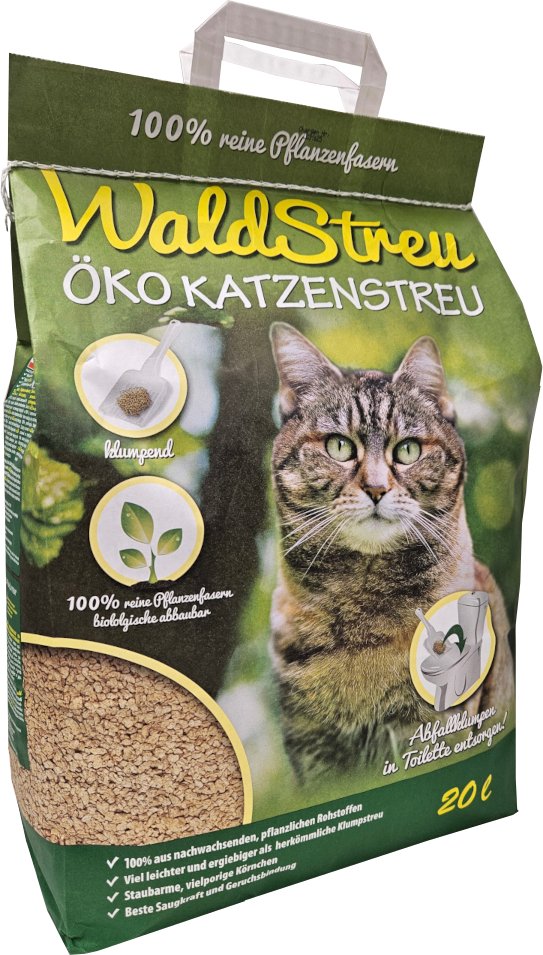 WaldStreu Öko-Katzenstreu - Sparpaket: 2 x 20 l (10 kg)