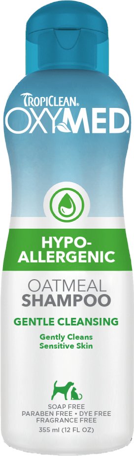 TropiClean OxyMed Hypoallergenes Shampoo für Haustiere - Sparpaket: 2 x 355 ml