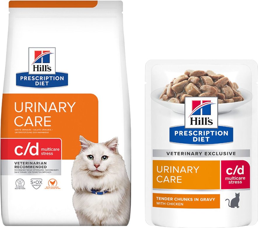 8 kg Hill's Prescription Diet + 12 x 85 g passendes Nassfutter gratis! - c/d Multicare Stress Urinary Care mit Huhn