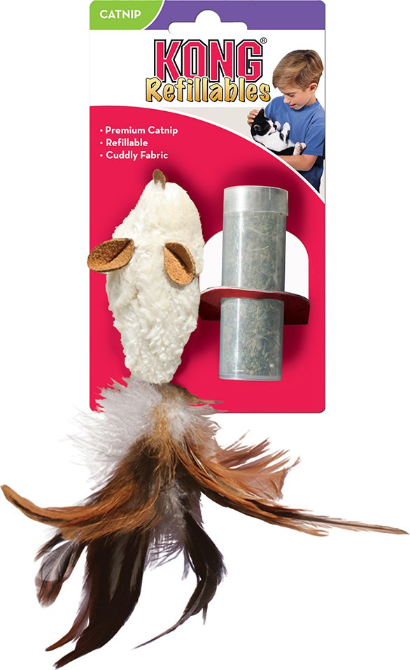 Thumbnail - KONG Feather Mouse mit Katzenminze - Sparpaket: 2 Stück