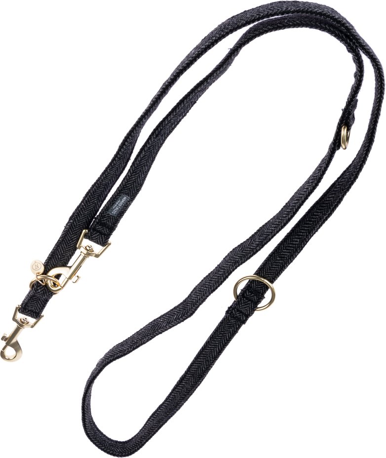 Thumbnail - Nomad Tales Calma Halsband, ebony - Passende Leine: 200 cm lang, 20 mm breit