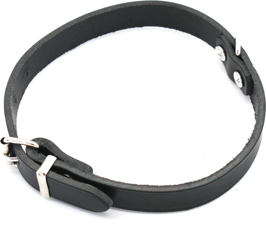 Thumbnail - Heim Halsband genieted Soft, schwarz - Größe 60: 44 - 54 cm Halsumfang, 25 mm breit