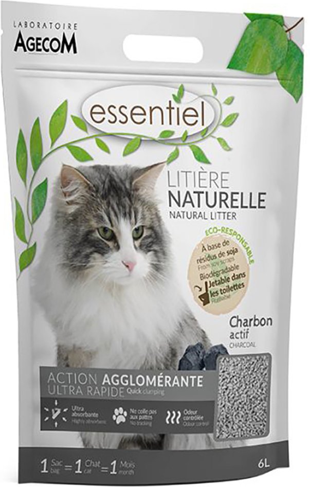 Essentiel Natural Katzenstreu Aktivkohle - 2 x 6 L
