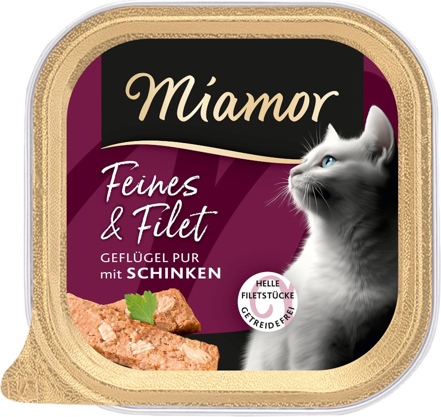 Miamor Feines & Filet 16 x 100 g - Geflügel Pur & Schinken