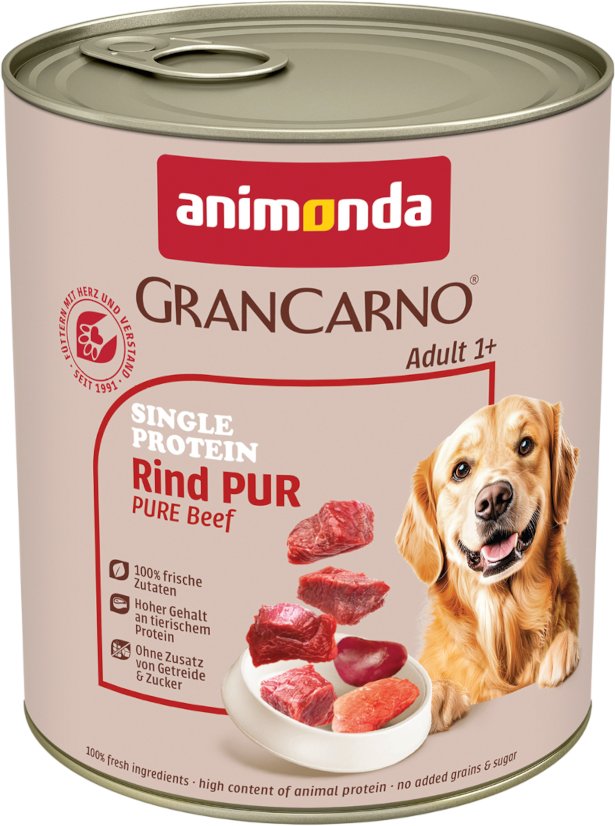animonda GranCarno Adult Single Protein 6 x 800 g - Rind Pur