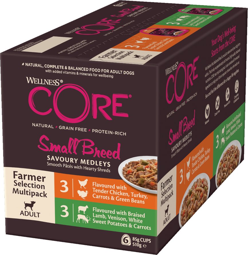 Thumbnail - Wellness Core Savoury Medleys Small Breed - Sparpaket: Farmer Selection (12 x 85 g)