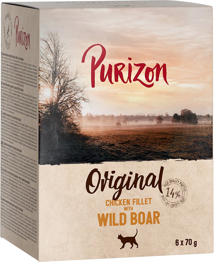 Purizon Adult 6 x 70 g - getreidefrei - Hühnerfilet mit Wildschwein