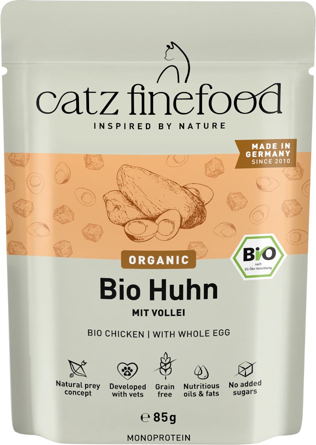 Sparpaket catz finefood Bio 24 x 85 g - No.503 Bio-Huhn