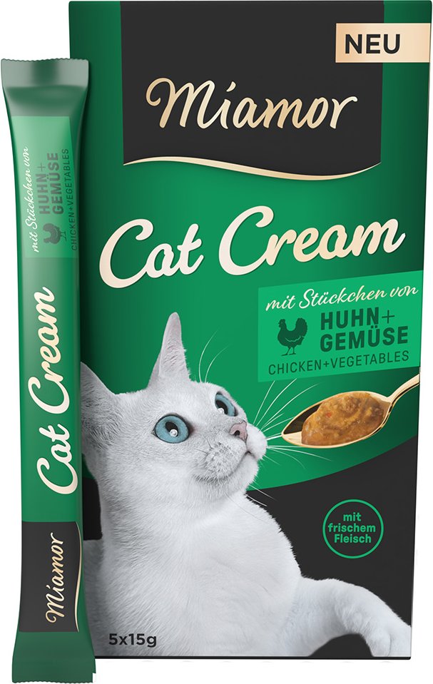 Miamor Cat Cream Huhn + Gemüse - Sparpaket: 55 x 15 g