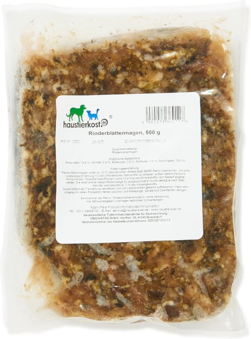 Haustierkost Rinderblättermagen - 12 x 500 g