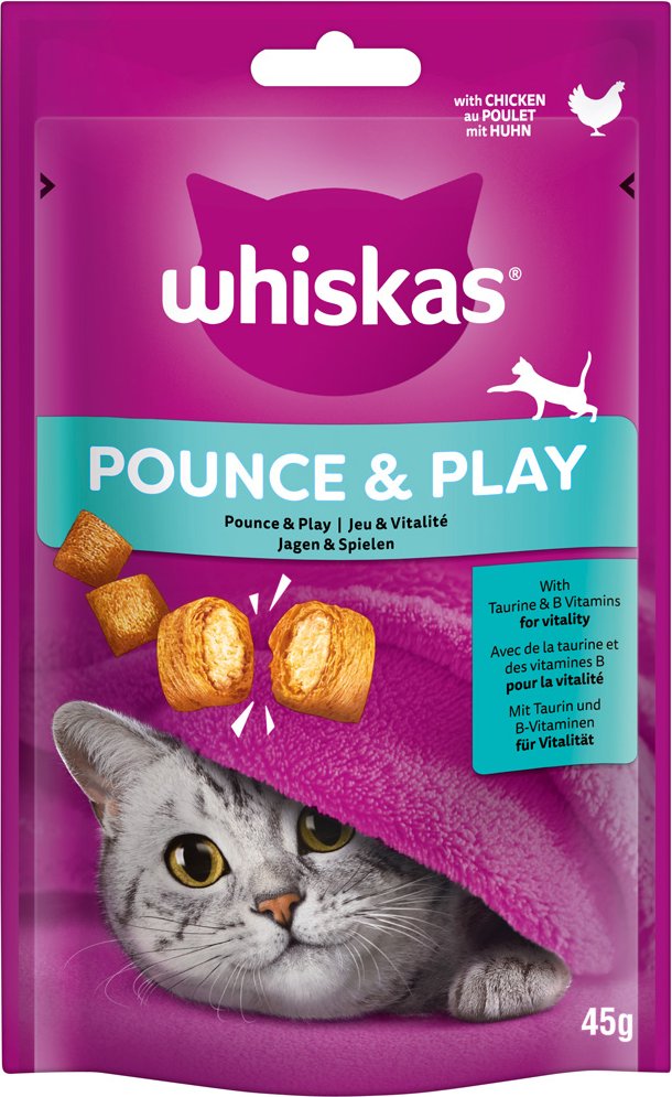 Thumbnail - Whiskas Snacks Pounce & Play - Huhn (8 x 45 g)
